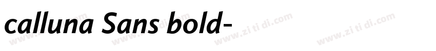 calluna Sans bold字体转换
